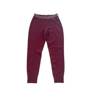 St. John‎ 100% Cashmere Maroon Burgundy Pull On Jogger Lounge Pants Petite Small